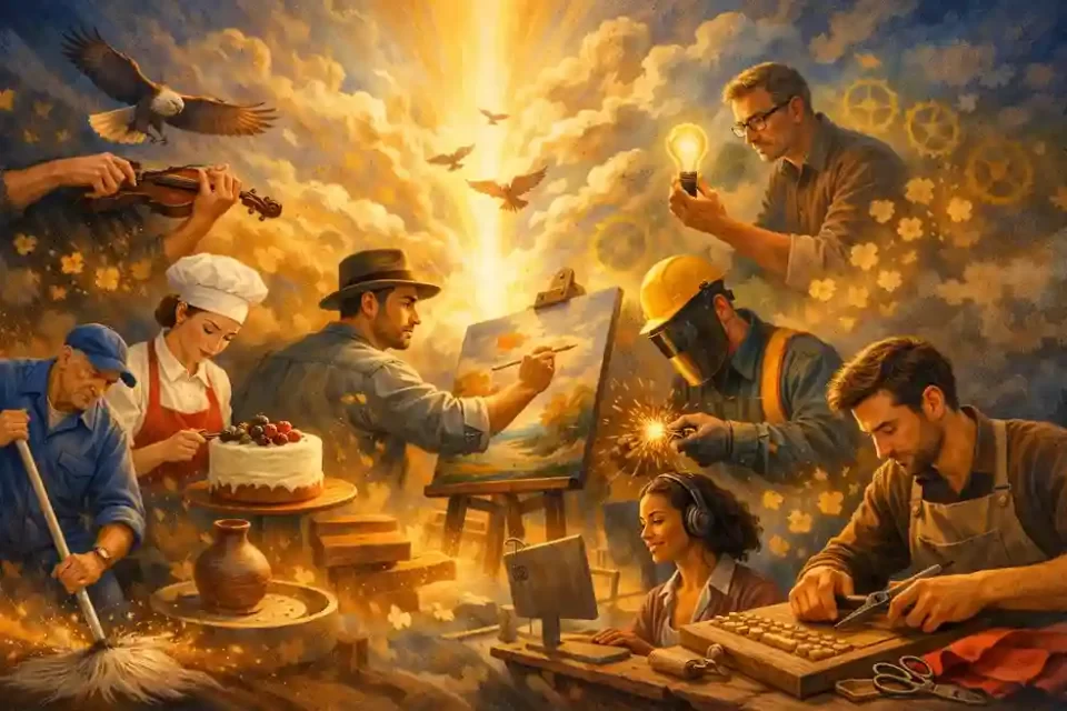 no work is small showing dignity of work and creativity