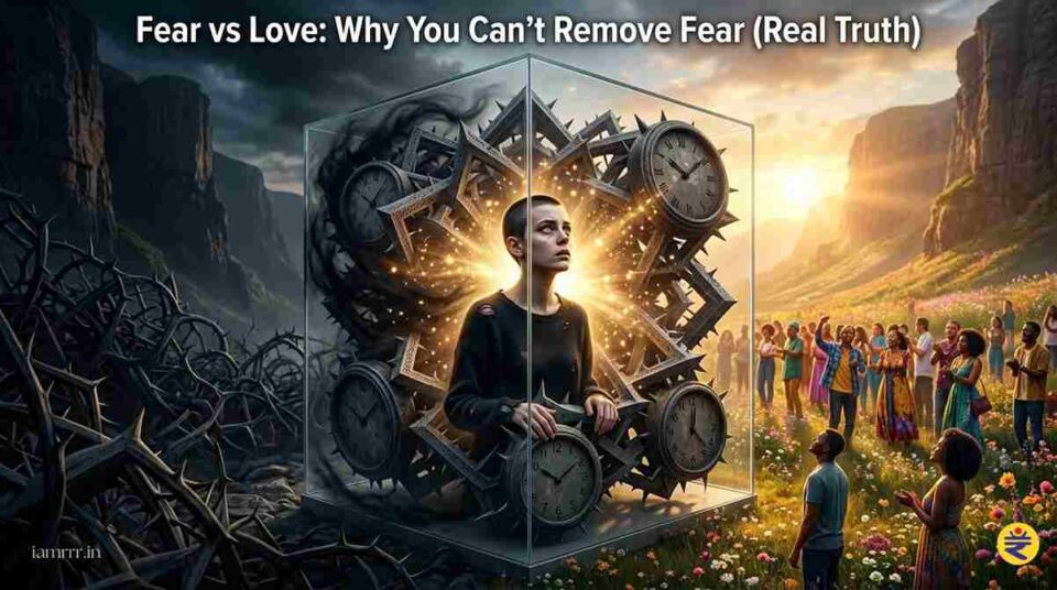 fear vs love concept showing light replacing darkness as a symbol of overcoming fear