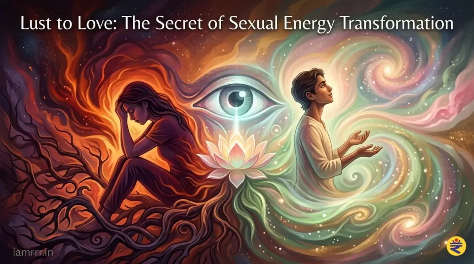 lotus flower rising from dark water symbolizing lust to love transformation and spiritual awakening through sexual energy