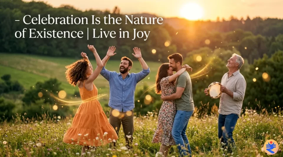 person celebrating in nature with open arms under sunlight symbolizing joy harmony and connection with existence