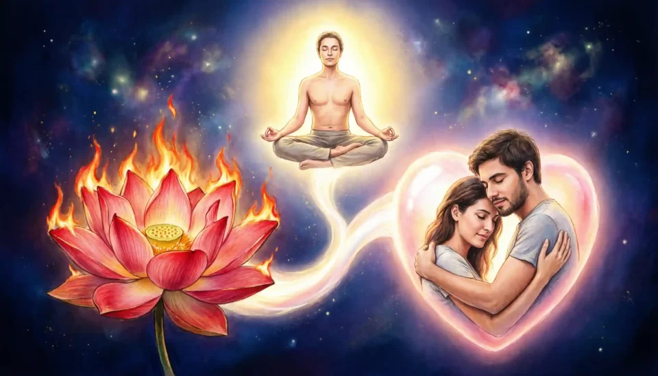 sex energy transforming into love spiritual awakening illustration