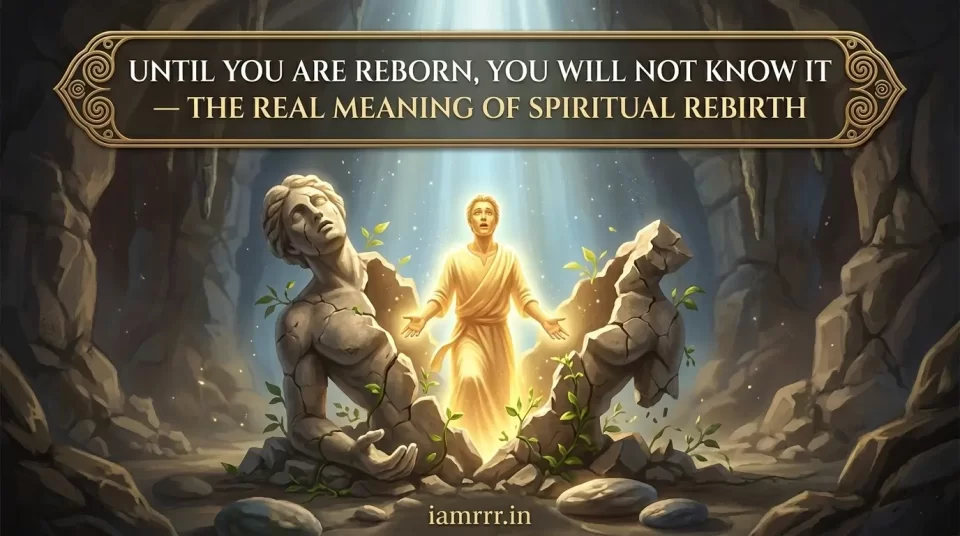 Until You Are Reborn You Will Not Know It Spiritual Rebirth