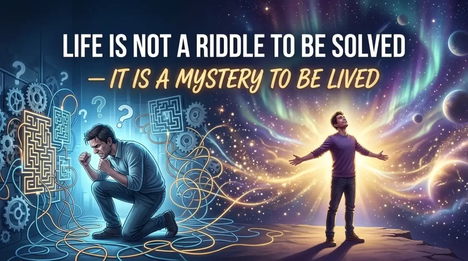 Life Is Not a Riddle to Be Solved – It Is a Mystery